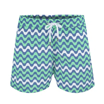 Frescobol Carioca Mens Designer Board Shorts In Blue