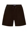 Frescobol Carioca Mens Drawstring Shorts In Dark Oak In Brown
