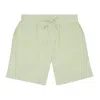Frescobol Carioca Mens Elastic Waist Shorts In Cotton Green In Green