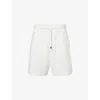 Frescobol Carioca Mens Ivory Augusto Jacquard Terry Shorts In White