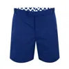 Frescobol Carioca Mens Knee Length Tailored Swim Trunks In Navy Blue In Blue