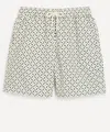 Frescobol Carioca Santos Straight-leg Mid-length Printed Recycled Swim Shorts In Pink