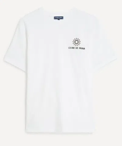 Frescobol Carioca Mens Rosa Clube De Praia Embroidered T-shirt In White