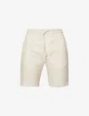Frescobol Carioca Drawstring-waist Linen-blend Hopsack Shorts In Sand