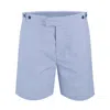 Frescobol Carioca Mens Tailored Swim Trunks In Lilac Purple In Black