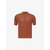 Frescobol Carioca Rino Space Dye Knit Polo In Brown