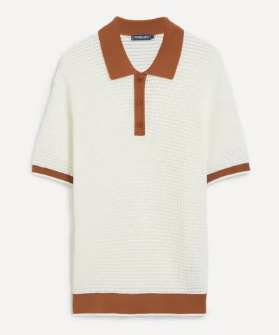 Frescobol Carioca Mens Vidal Cotton Crochet Polo