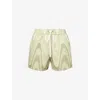 Frescobol Carioca Mens Willow Green Rio Copa Grain Swim Shorts In Green
