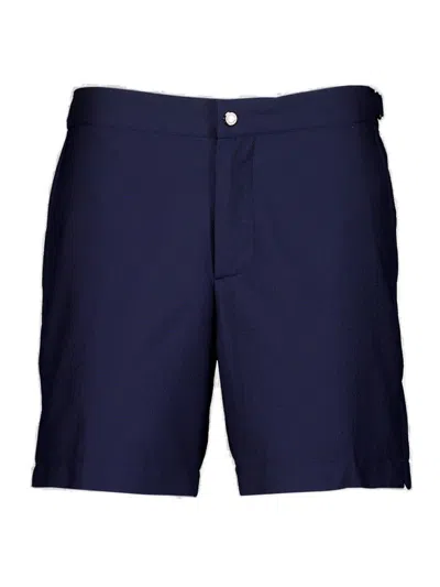 Frescobol Carioca Jacquard Swim Shorts In Navy