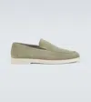 Frescobol Carioca Miguel Suede Loafers In Green