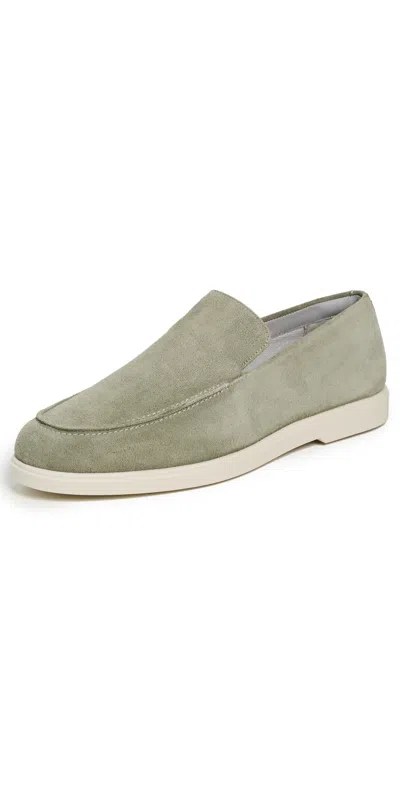 Frescobol Carioca Miguel Suede Loafers Pale Green