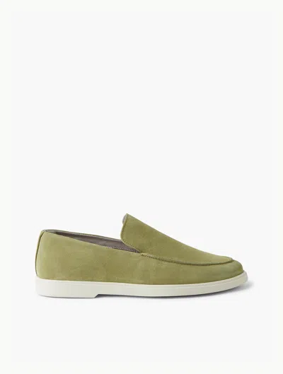 Frescobol Carioca Miguel Loafer Aus Wildleder In Pale Olive