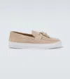 Frescobol Carioca Monta Tassel Suede Loafers In Beige
