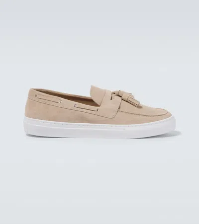 Frescobol Carioca Monta Tassel Suede Loafers In Beige