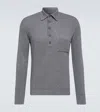 Frescobol Carioca Murilo Cotton And Wool Polo Shirt In Grey