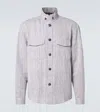 Frescobol Carioca Nuno Cotton And Linen Overshirt In Grey