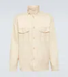 Frescobol Carioca Nuno Linen And Cotton Jacket In Yellow Haze