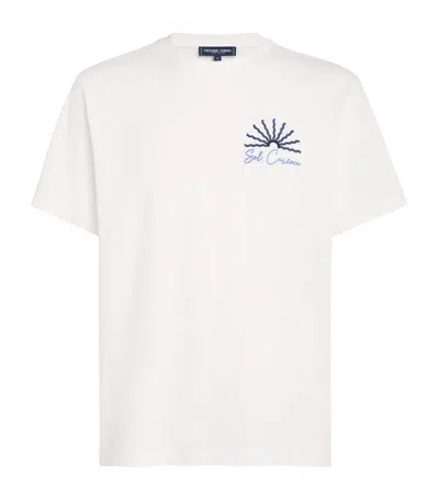 Frescobol Carioca Organic Cotton Embroidered Dinis T-shirt In White