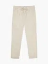 Frescobol Carioca Oscar Straight-leg Linen And Cotton-blend Drawstring Trousers In Straw