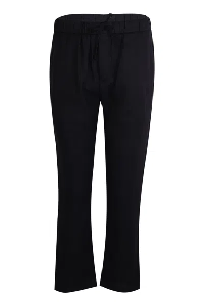 Frescobol Carioca Oscar Linen Chinos Black