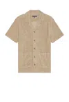 Frescobol Carioca Paco Copacabana Jacquard Terry Shirt In Truffle