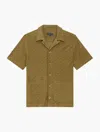 Frescobol Carioca Paco Terry Cotton Shirt In Spinach