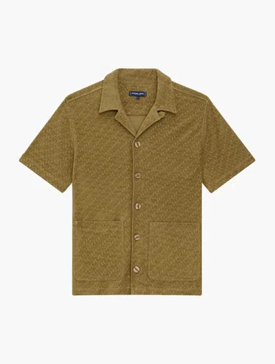 Frescobol Carioca Paco Terry Cotton Shirt In Spinach