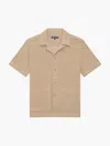Frescobol Carioca Paco Copacabana Jacquard Terry Shirt In Truffle