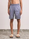 Frescobol Carioca Palma Angra Trelica Printed Silk Shorts In Blue