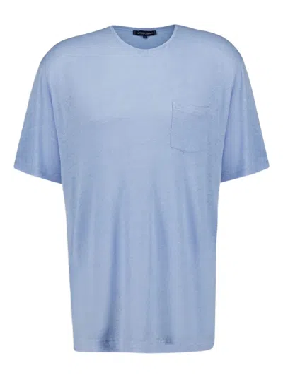 Frescobol Carioca Patch-pocket Crew-neck T-shirt In Blue