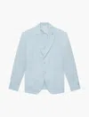Frescobol Carioca Paulo Linen Blazer In Seafoam