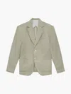 Frescobol Carioca Paulo Linen Blazer In Spinach