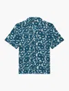 Frescobol Carioca Perennial Roberto Linen Shirt In Perennial Blue & Seafoam