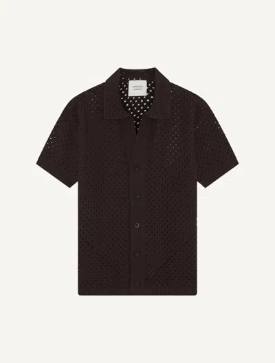 Frescobol Carioca Pinto Crochet Cardigan In Black