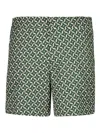 Frescobol Carioca Porto Lotus Print Swim Shorts In Green
