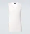 Frescobol Carioca Prado Cotton And Linen-blend Tank Top In White