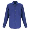 Frescobol Carioca Premium Linen Shirt In Navy Blue In Blue