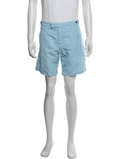 Pre-owned Frescobol Carioca Printed Swim Trunks In Blue
