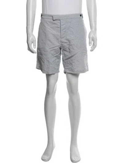 Pre-owned Frescobol Carioca Printed Swim Trunks In Blue