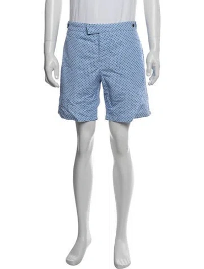 Pre-owned Frescobol Carioca Printed Swim Trunks In Blue