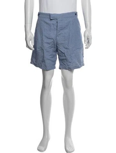 Pre-owned Frescobol Carioca Printed Swim Trunks In Blue