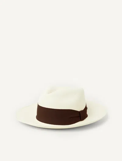 Frescobol Carioca Rafael Panama Hat In Brown