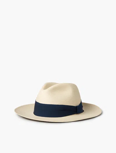 Frescobol Carioca Rafael Panama Hat In Perennial Blue