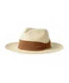 Frescobol Carioca Rafael Panama Hat Wide Ribbon Terracotta