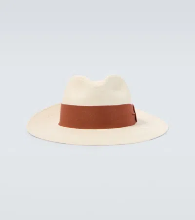 Frescobol Carioca Rafael Straw Fedora In Neutral