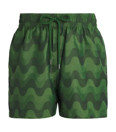 Frescobol Carioca Raffia Copa Rio Swim Shorts In Green