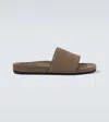 Frescobol Carioca Renato Canvas Slides In Green