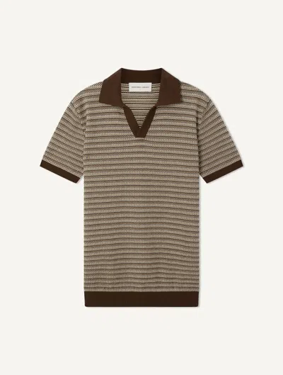 Frescobol Carioca Rino Cotton Polo In Brown