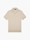 Frescobol Carioca Rino Knit Polo In Marble Stone
