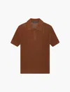 Frescobol Carioca Rino Space Dye Knit Polo In Brown
